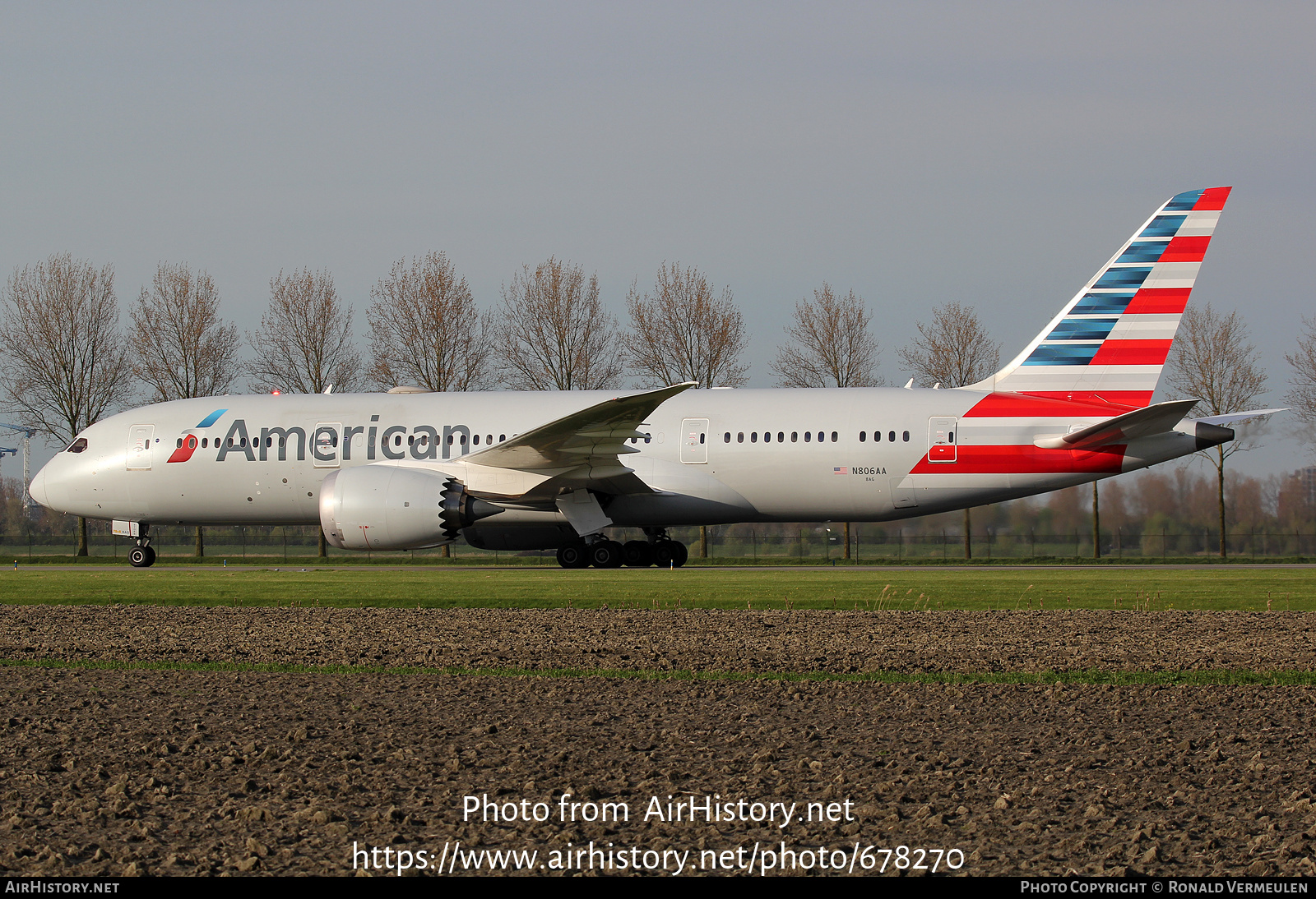 Aircraft Photo of N806AA | Boeing 787-8 Dreamliner | American Airlines | AirHistory.net #678270