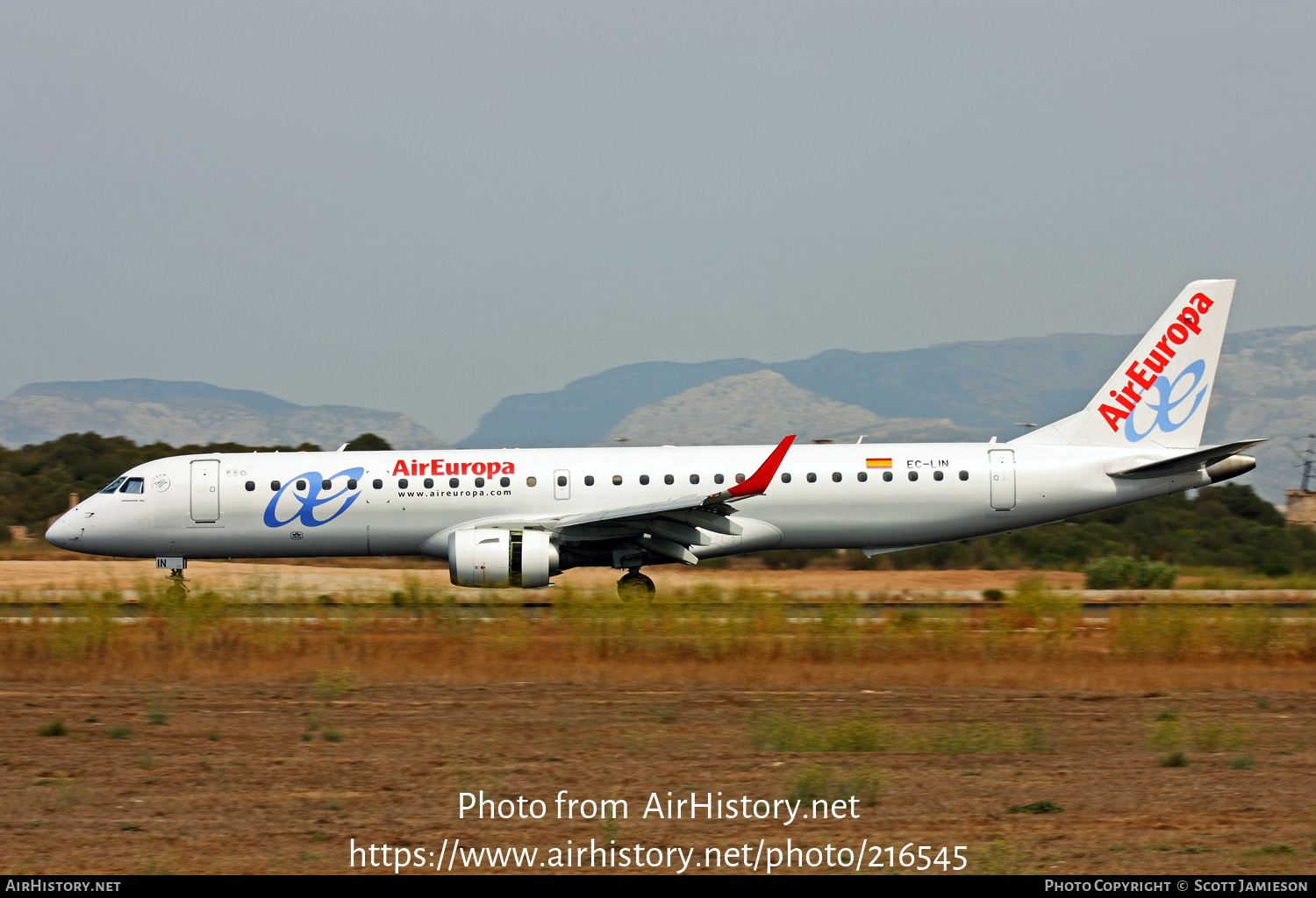 Aircraft Photo Of Ec Lin Embraer Lr Erj Lr Air Europa