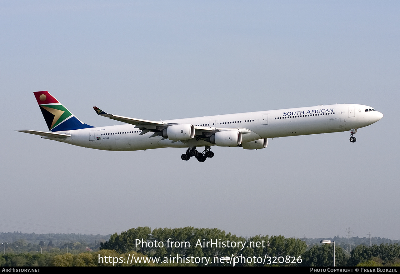Aircraft Photo of ZS-SNB | Airbus A340-642 | South African Airways | AirHistory.net #320826