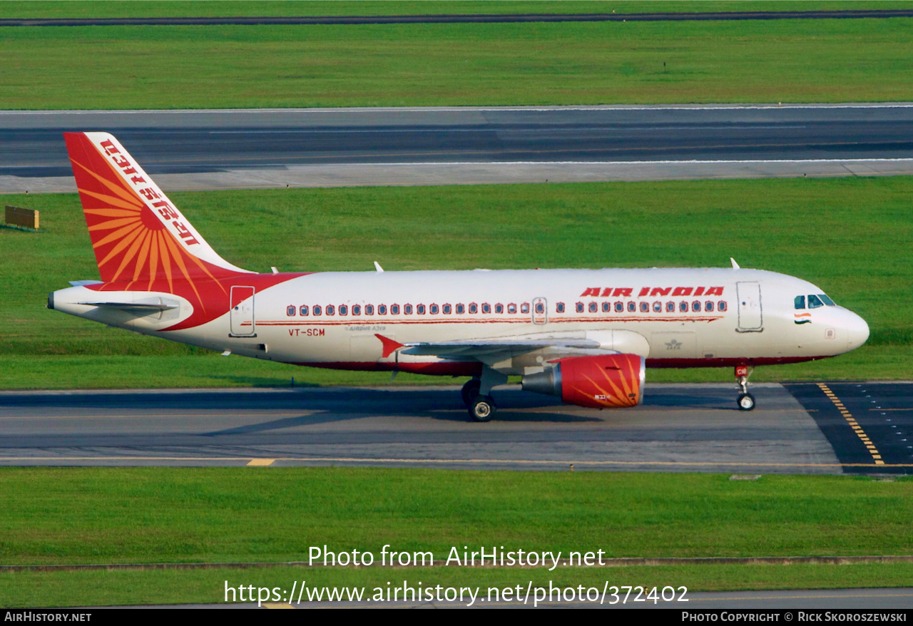 Aircraft Photo of VT-SCM | Airbus A319-112 | Air India | AirHistory.net #372402