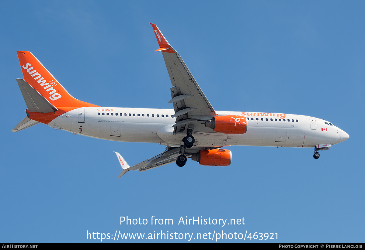 Aircraft Photo Of C GOWG Boeing 737 86J Sunwing Airlines