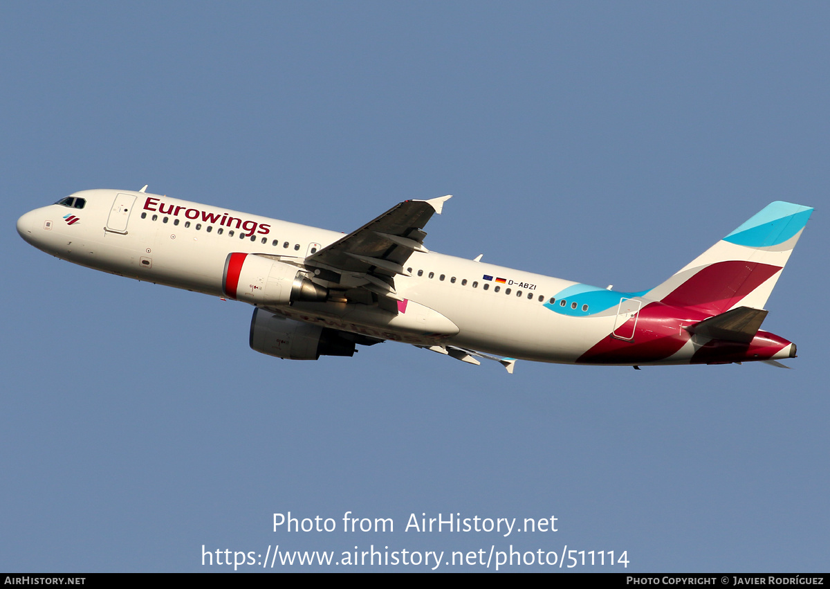 Aircraft Photo Of D ABZI Airbus A320 216 Eurowings AirHistory Net