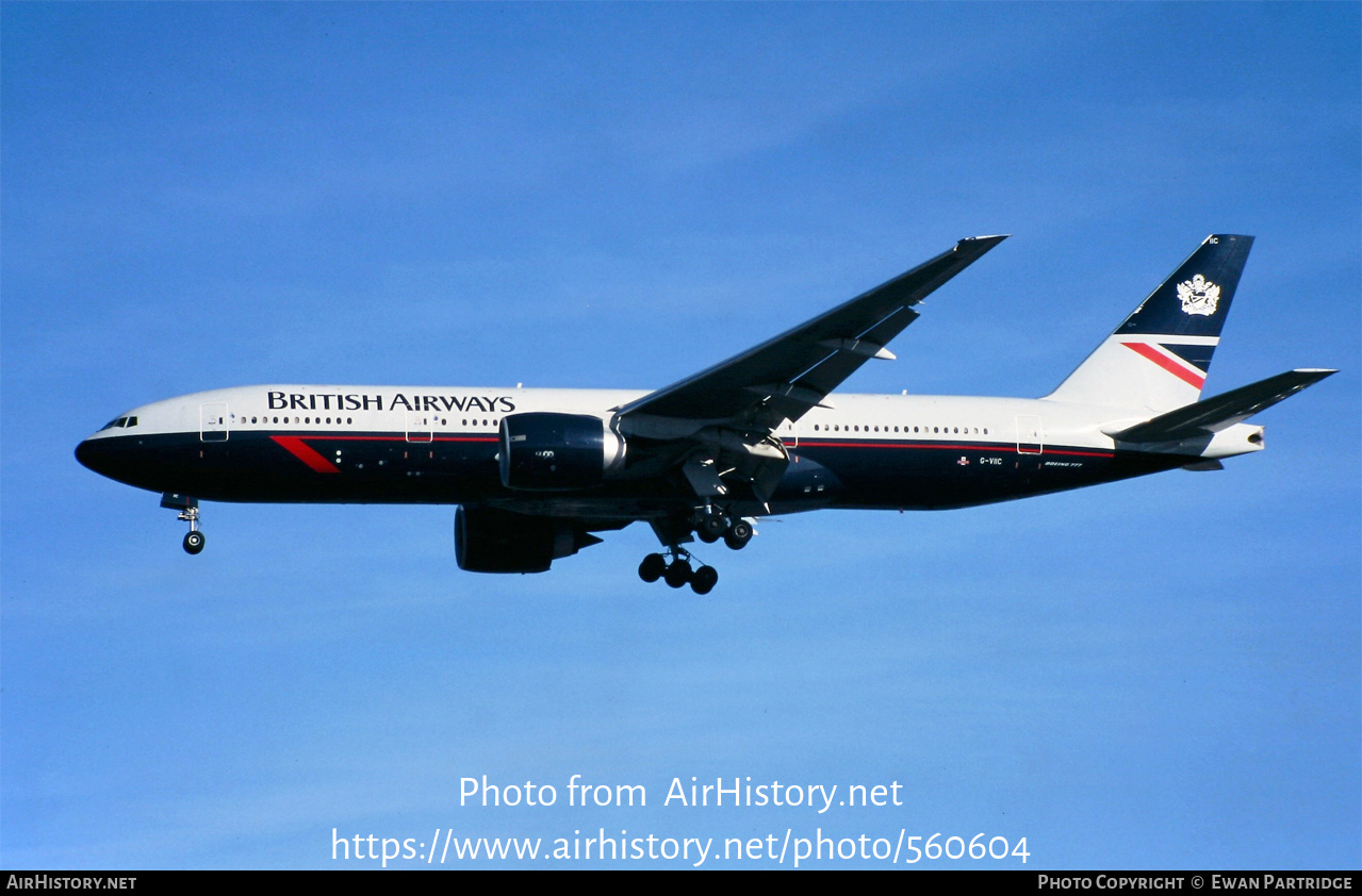 Aircraft Photo Of G VIIC Boeing 777 236 ER British Airways