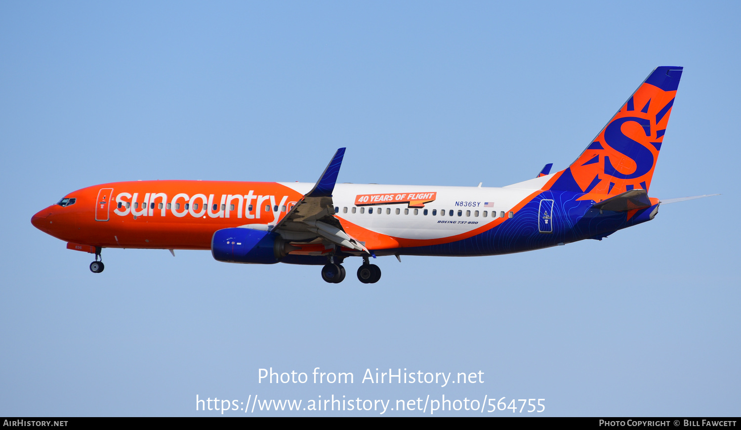 Aircraft Photo Of N836SY Boeing 737 8KN Sun Country Airlines