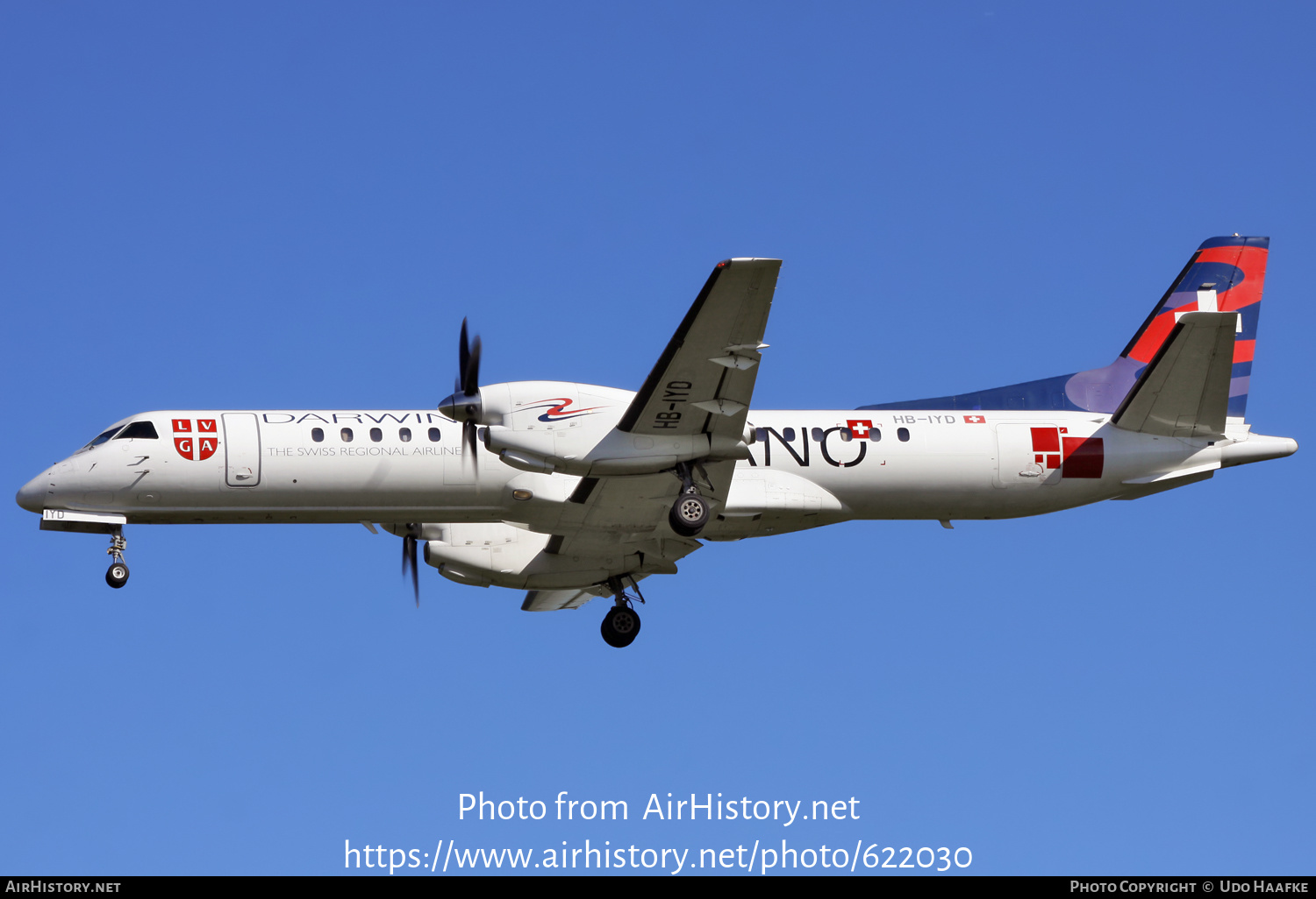 Aircraft Photo Of Hb Iyd Saab Darwin Airline Airhistory Net