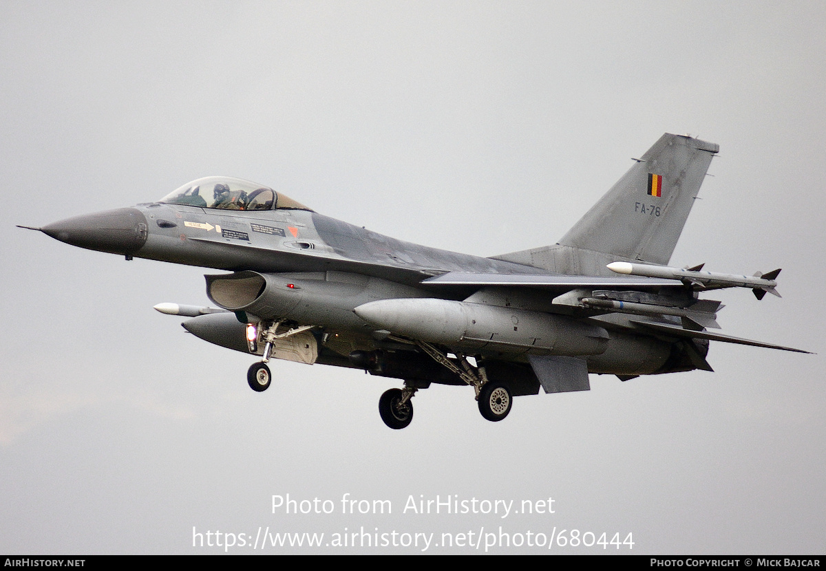 Aircraft Photo of FA-76 | General Dynamics F-16AM Fighting Falcon | Belgium - Air Force | AirHistory.net #680444