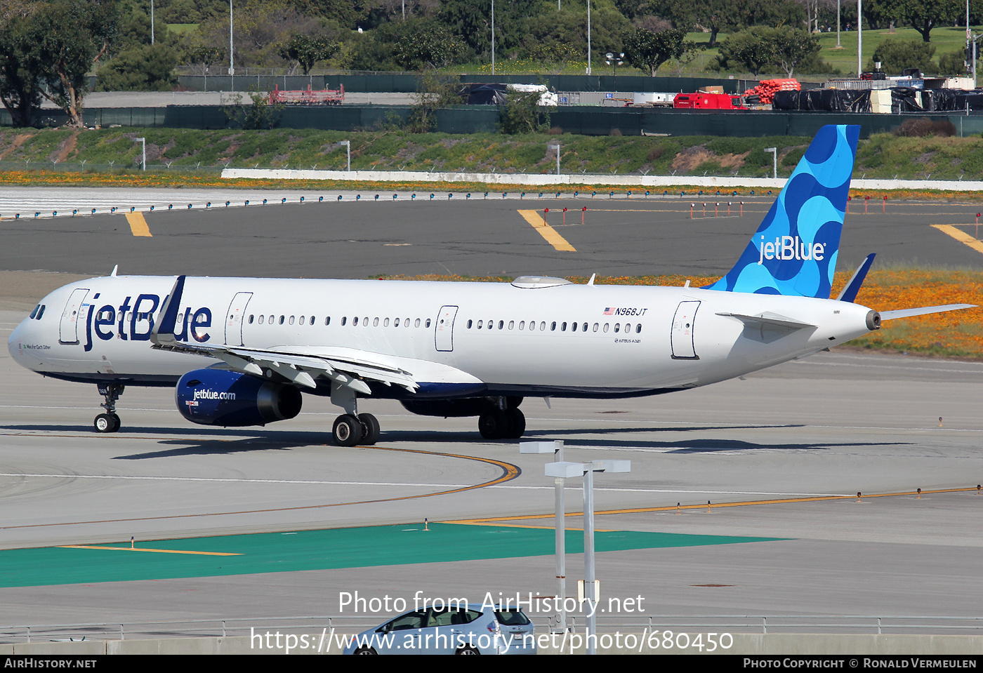 Aircraft Photo of N968JT | Airbus A321-231 | JetBlue Airways | AirHistory.net #680450