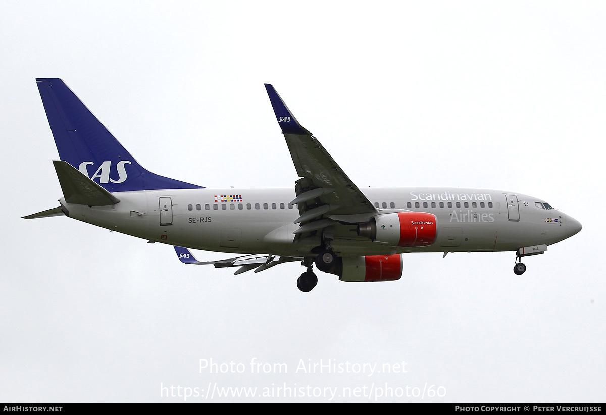 Aircraft Photo of SE-RJS | Boeing 737-76N | Scandinavian Airlines - SAS | AirHistory.net #60