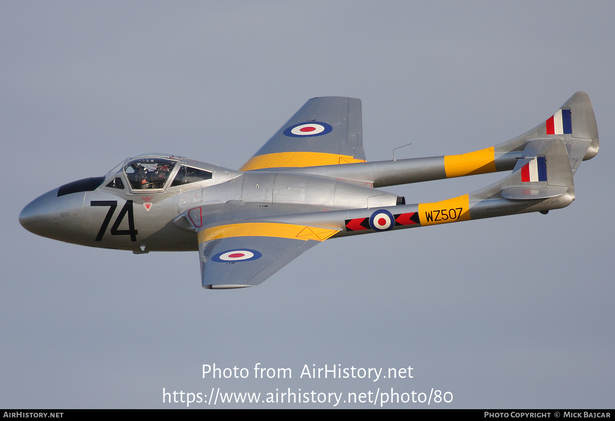 Aircraft Photo of G-VTII / WZ507 | De Havilland D.H. 115 Vampire T11 | UK - Air Force | AirHistory.net #80