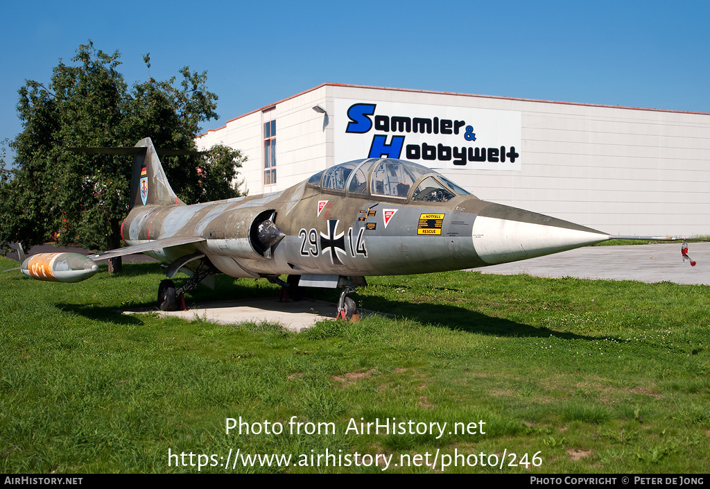 Aircraft Photo of 2914 | Lockheed F-104F Starfighter | Germany - Air Force | AirHistory.net #246