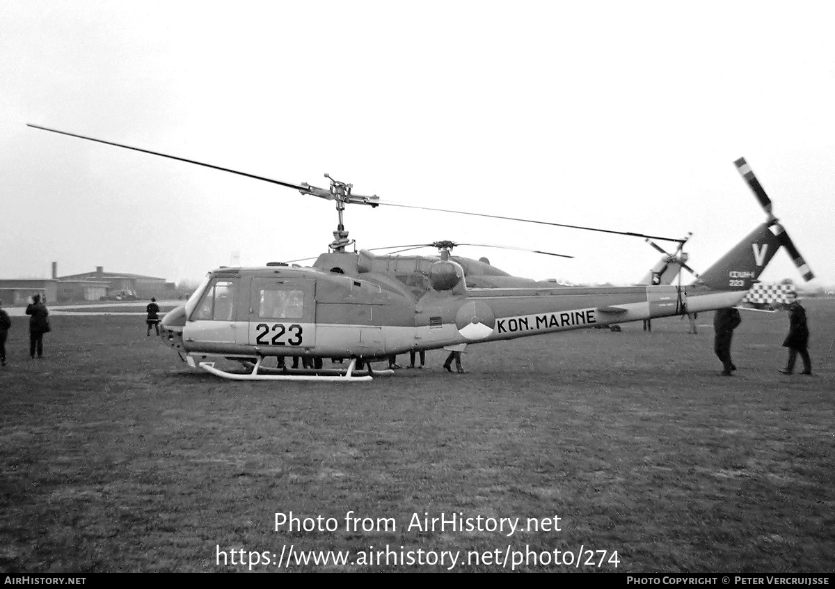 Aircraft Photo of 223 | Agusta (I)UH-1 (AB-204B) | Netherlands - Navy | AirHistory.net #274