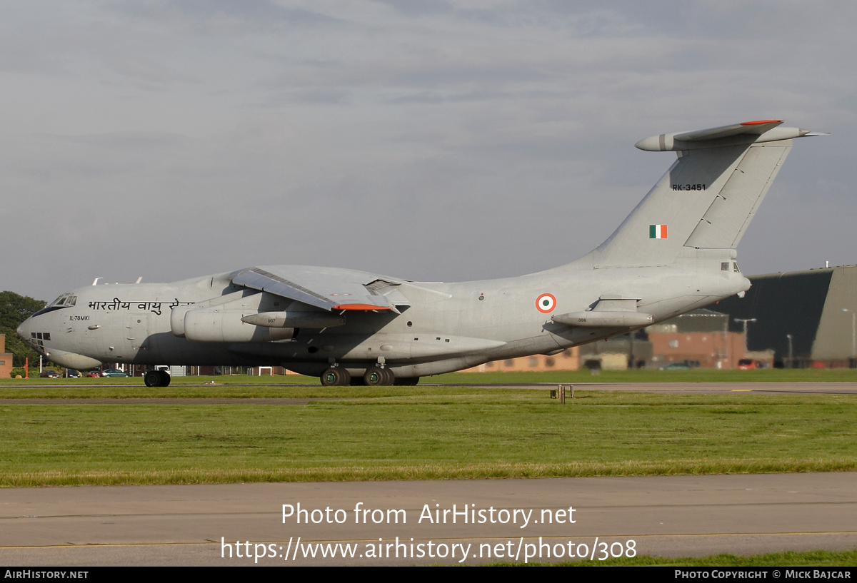 Aircraft Photo of RK-3451 | Ilyushin Il-78MKI | India - Air Force | AirHistory.net #308