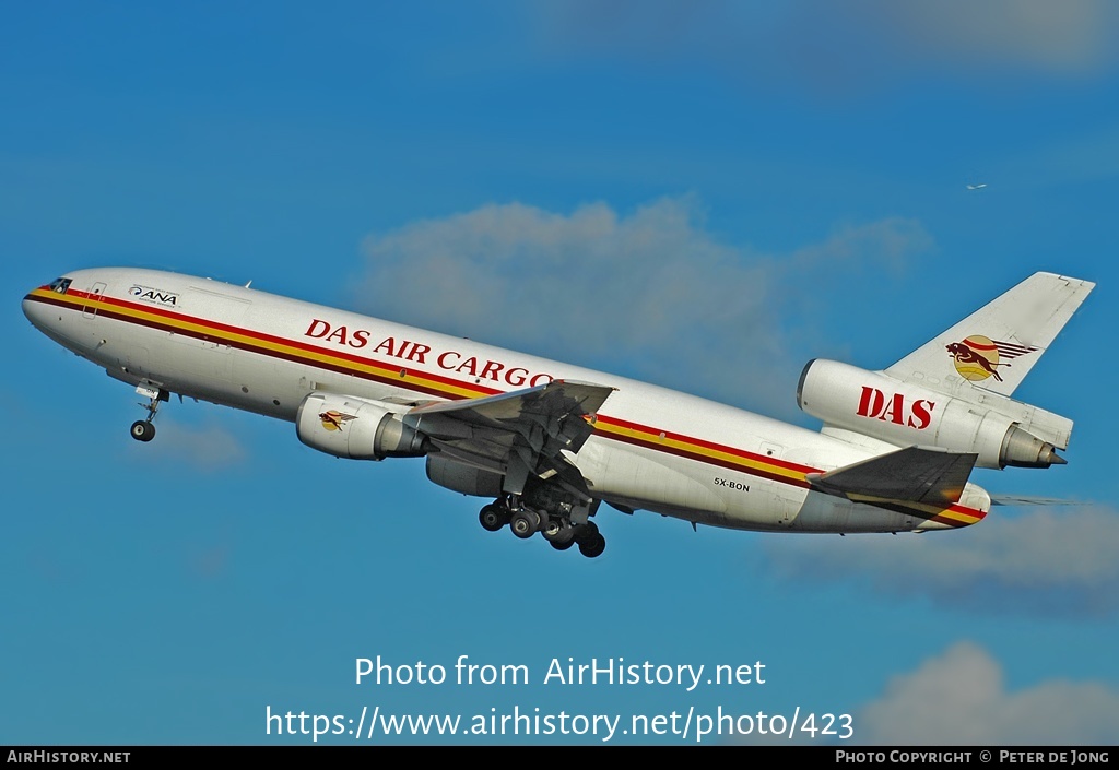 Aircraft Photo of 5X-BON | McDonnell Douglas DC-10-30(F) | DAS Air Cargo - Dairo Air Services | AirHistory.net #423