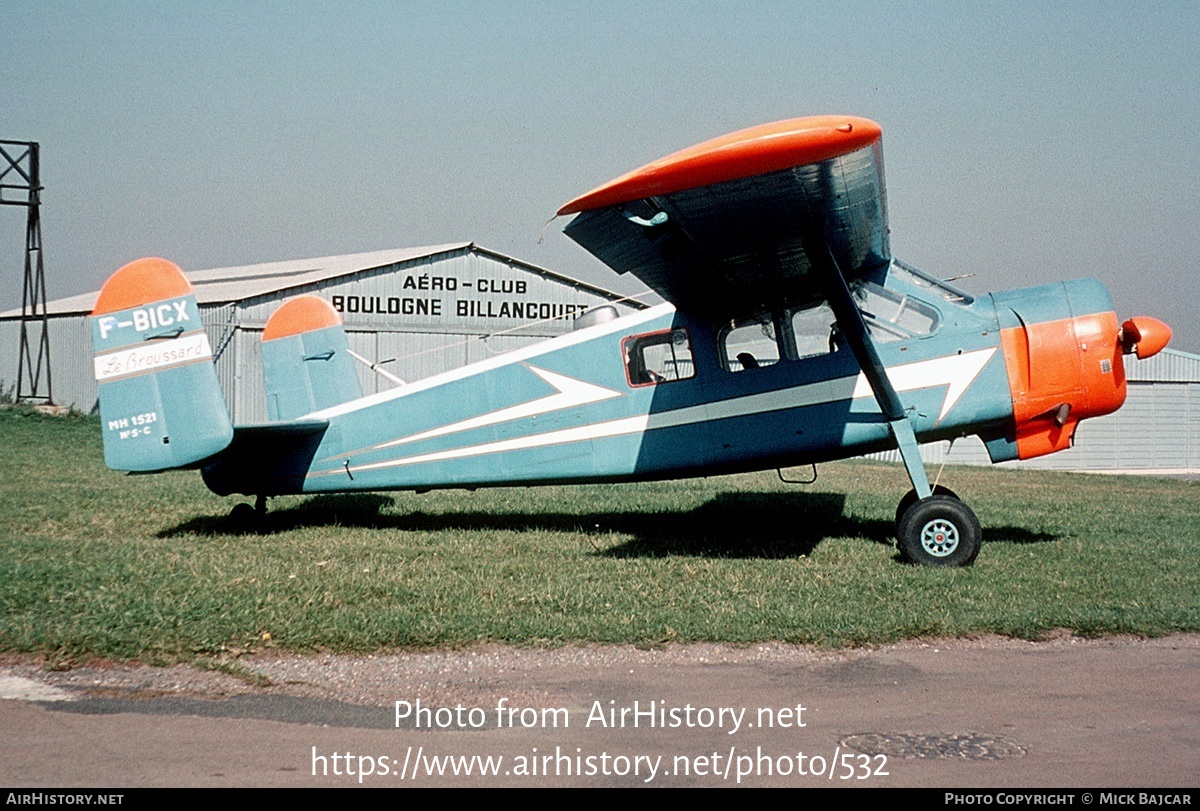 Aircraft Photo of F-BICX | Max Holste MH.1521C Broussard | AirHistory.net #532