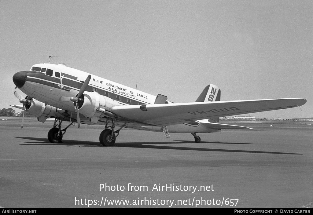 Aircraft Photo of VH-BUR | Douglas C-47A Skytrain | New South Wales Department of Lands | AirHistory.net #657