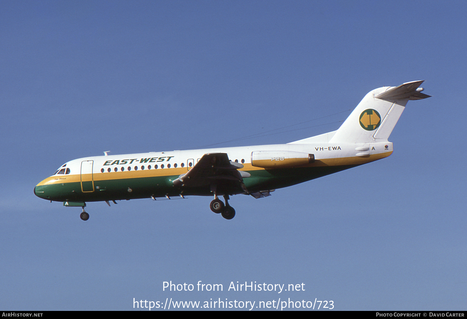 Aircraft Photo of VH-EWA | Fokker F28-4000 Fellowship | East-West Airlines | AirHistory.net #723