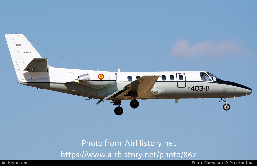 Aircraft Photo of TR.20-01 | Cessna 560 Citation V | Spain - Air Force | AirHistory.net #862