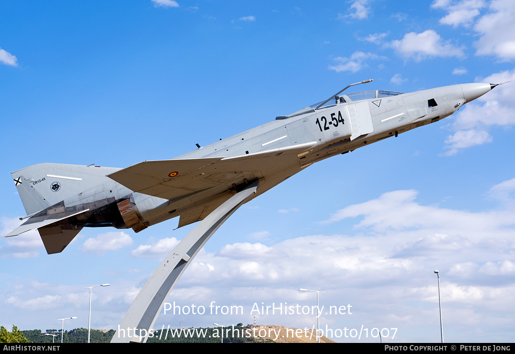 Aircraft Photo of CR12-45 | McDonnell RF-4C Phantom II | Spain - Air Force | AirHistory.net #1007