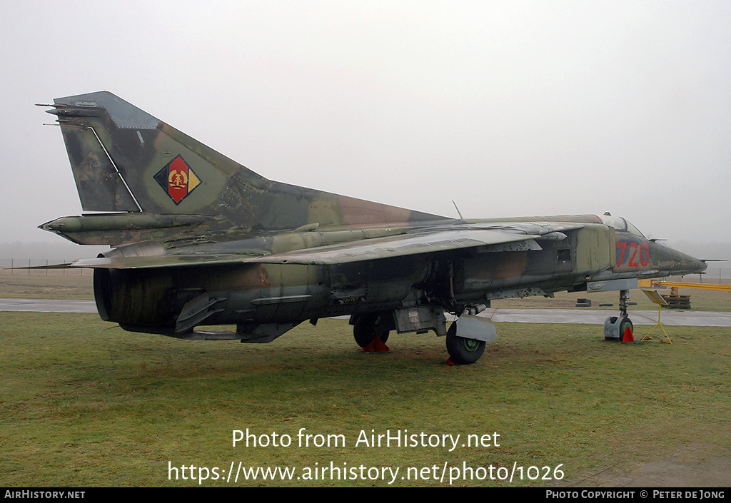 Aircraft Photo of 720 | Mikoyan-Gurevich MiG-23BN | East Germany - Air Force | AirHistory.net #1026