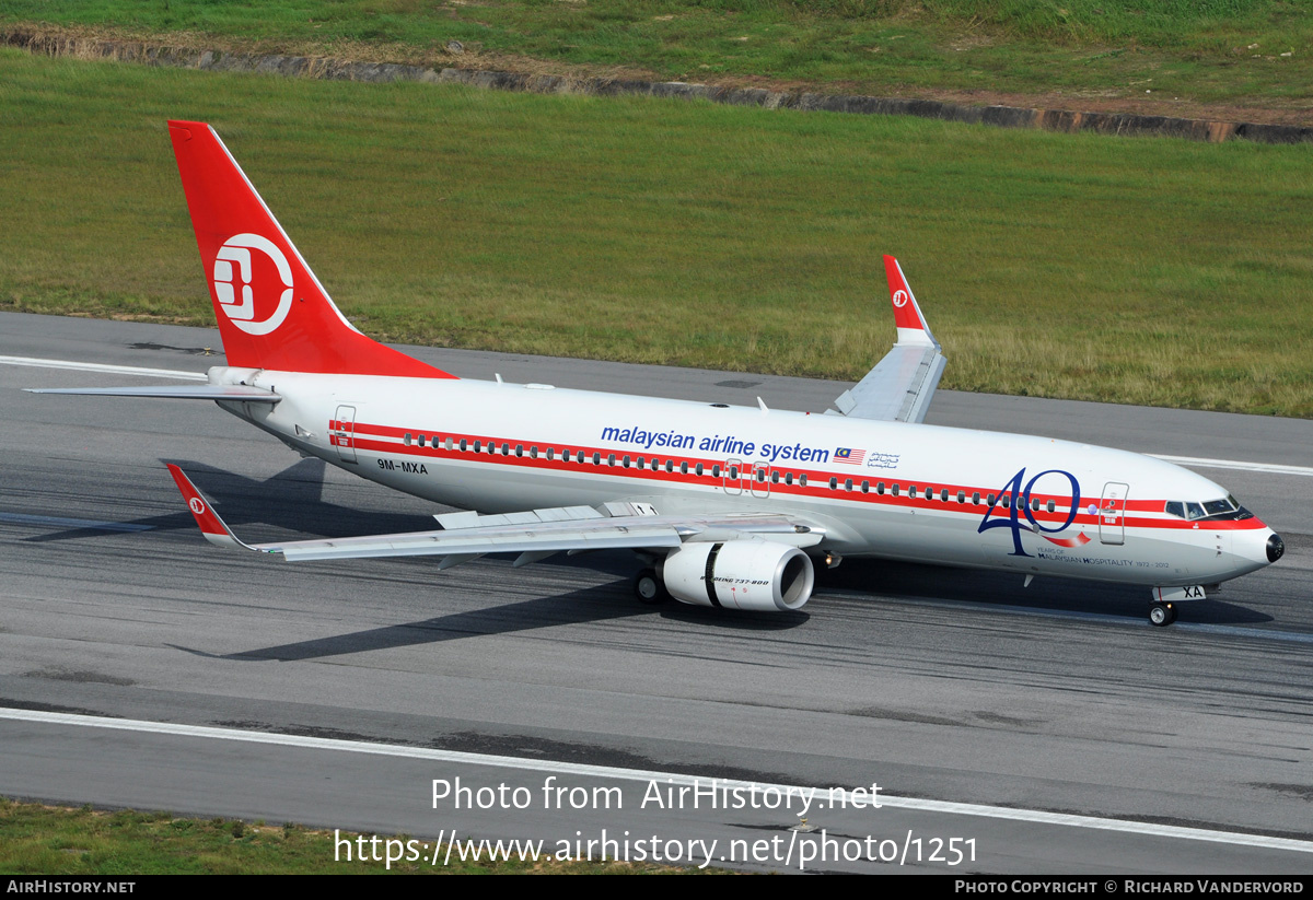 Aircraft Photo of 9M-MXA | Boeing 737-8H6 | Malaysia Airlines | Malaysian Airline System - MAS | AirHistory.net #1251