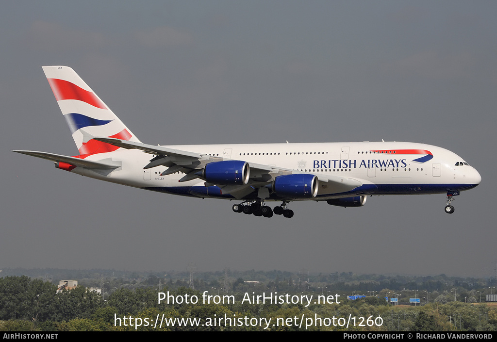 Aircraft Photo of G-XLEA | Airbus A380-841 | British Airways | AirHistory.net #1260