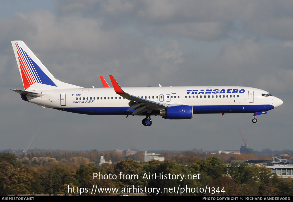 Aircraft Photo of EI-UNK | Boeing 737-86J | Transaero Airlines | AirHistory.net #1344