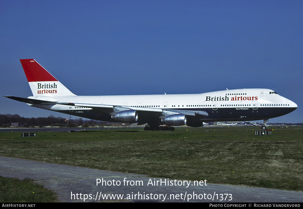 Aircraft Photo of G-BDXL | Boeing 747-236B | British Airtours | AirHistory.net #1373