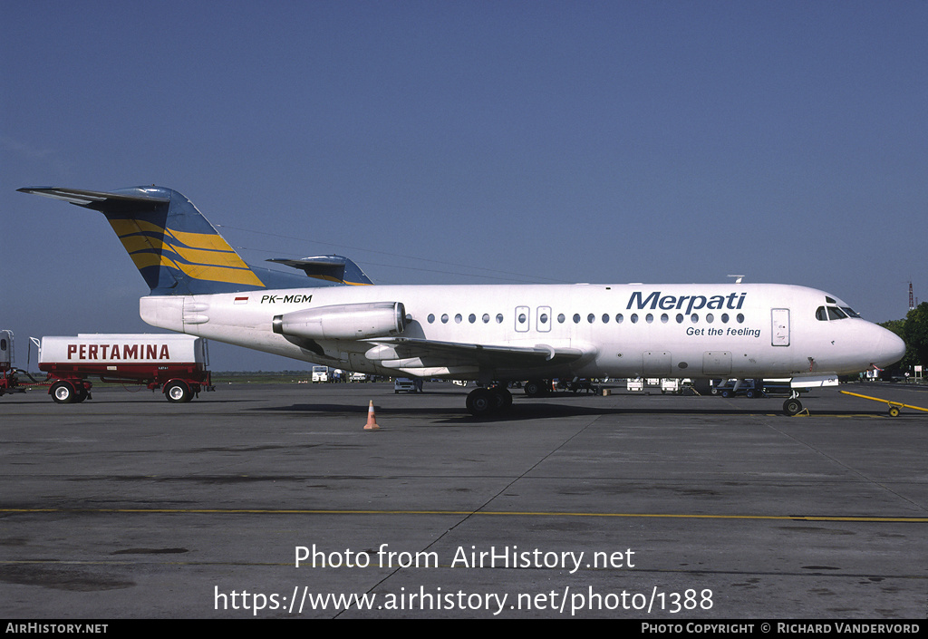 Aircraft Photo of PK-MGM | Fokker F28-4000 Fellowship | Merpati Nusantara Airlines | AirHistory.net #1388