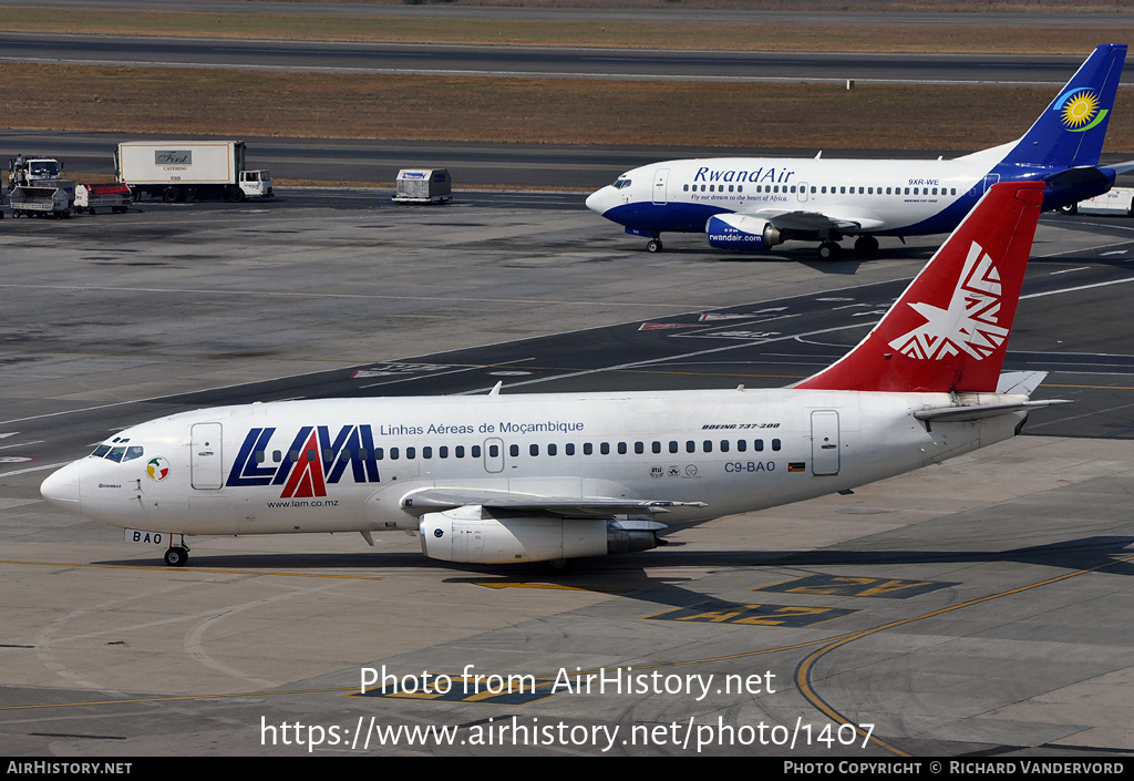 Aircraft Photo of C9-BAO | Boeing 737-205/Adv | LAM - Linhas Aéreas de Moçambique | AirHistory.net #1407