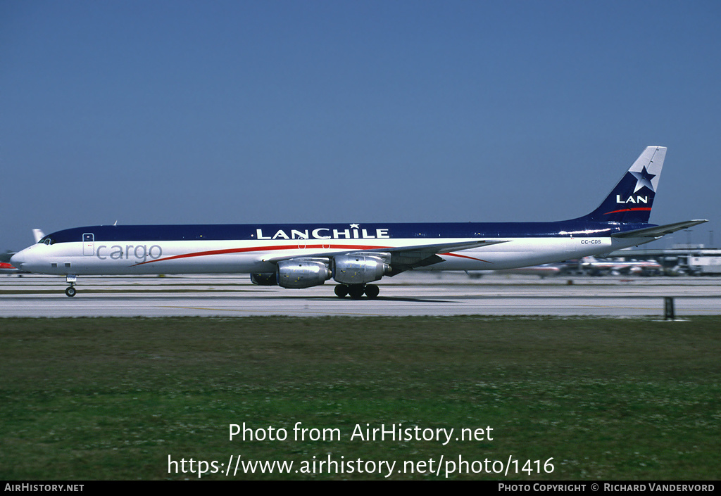 Aircraft Photo of CC-CDS | McDonnell Douglas DC-8-71(F) | LAN Chile Cargo - Línea Aérea Nacional | AirHistory.net #1416