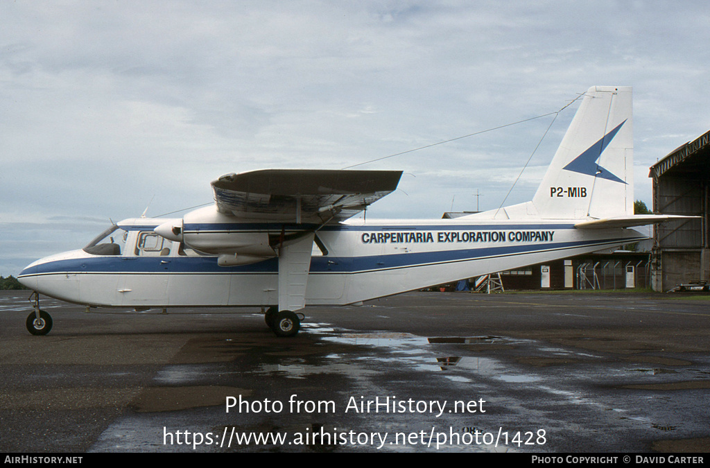 Aircraft Photo of P2-MIB | Britten-Norman BN-2A-20 Islander | Carpentaria Exploration Company | AirHistory.net #1428