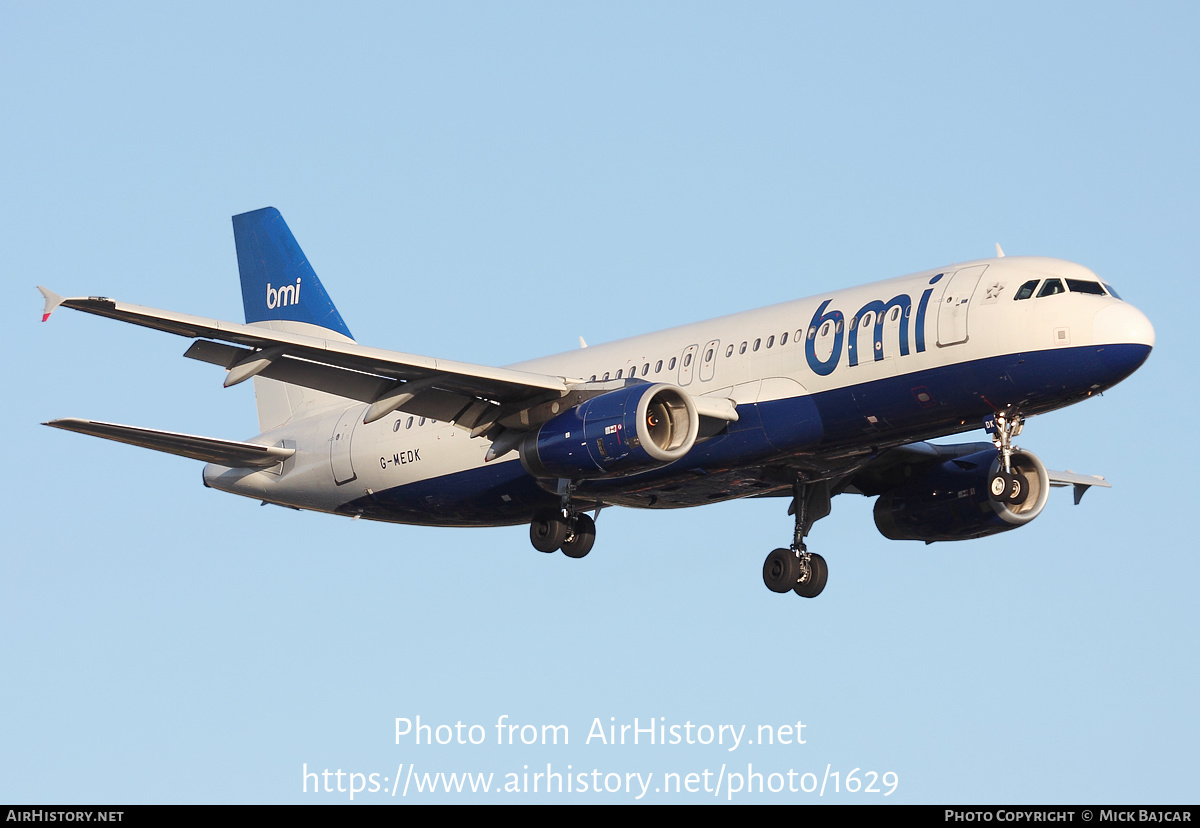 Aircraft Photo of G-MEDK | Airbus A320-232 | BMI - British Midland International | AirHistory.net #1629