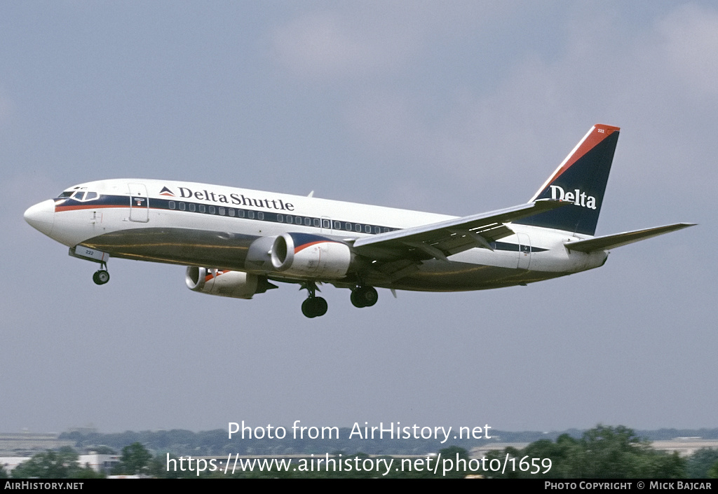 Aircraft Photo of N222DZ | Boeing 737-35B | Delta Shuttle | AirHistory.net #1659