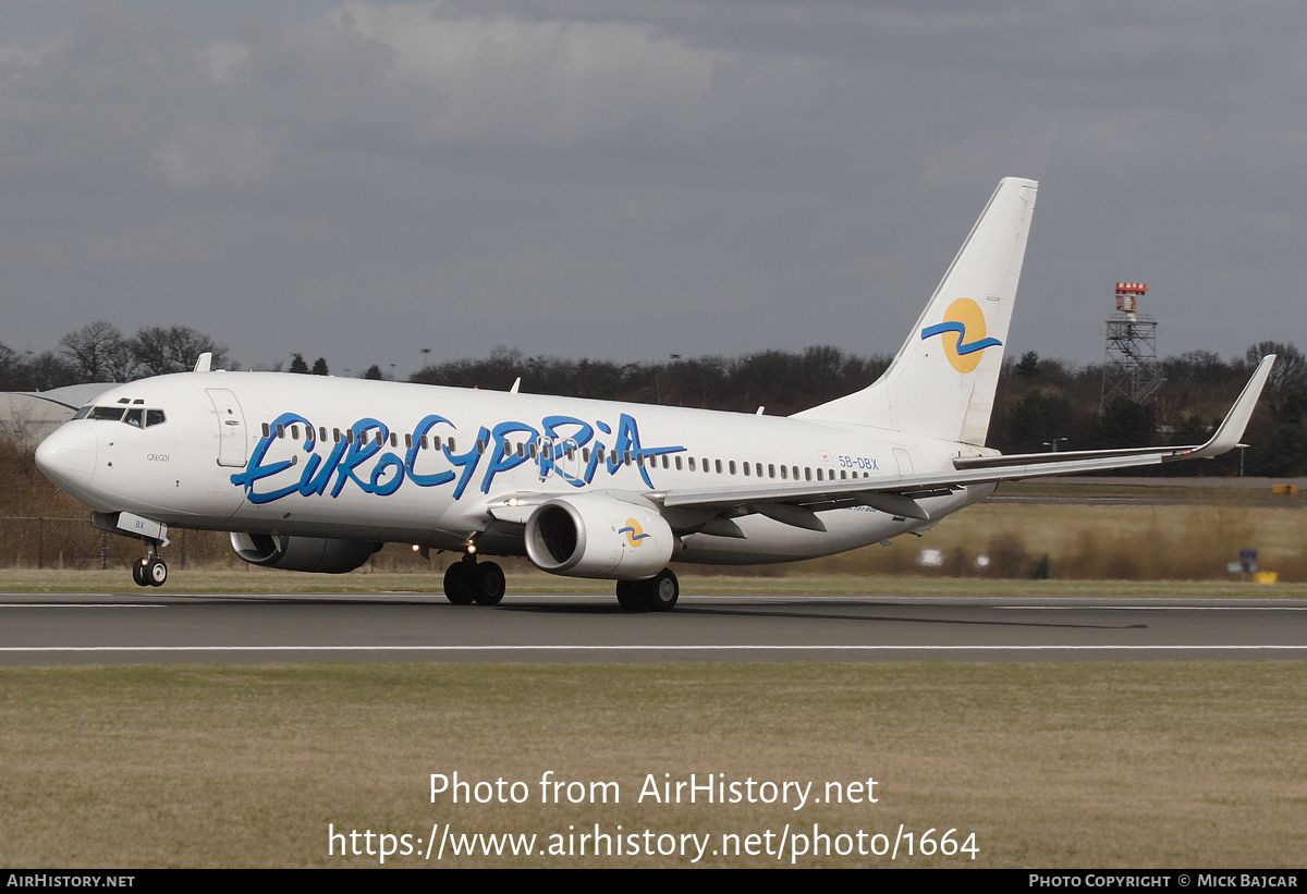 Aircraft Photo of 5B-DBX | Boeing 737-8Q8 | Eurocypria Airlines | AirHistory.net #1664