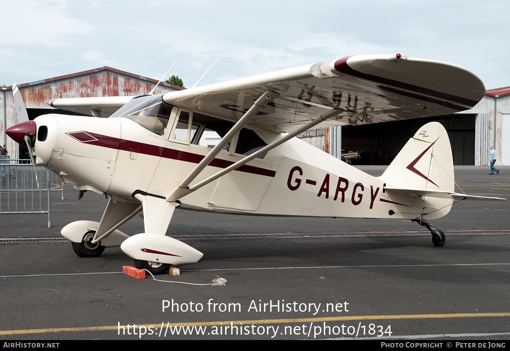 Aircraft Photo of G-ARGY | Piper PA-22/20-160 Pacer | AirHistory.net #1834