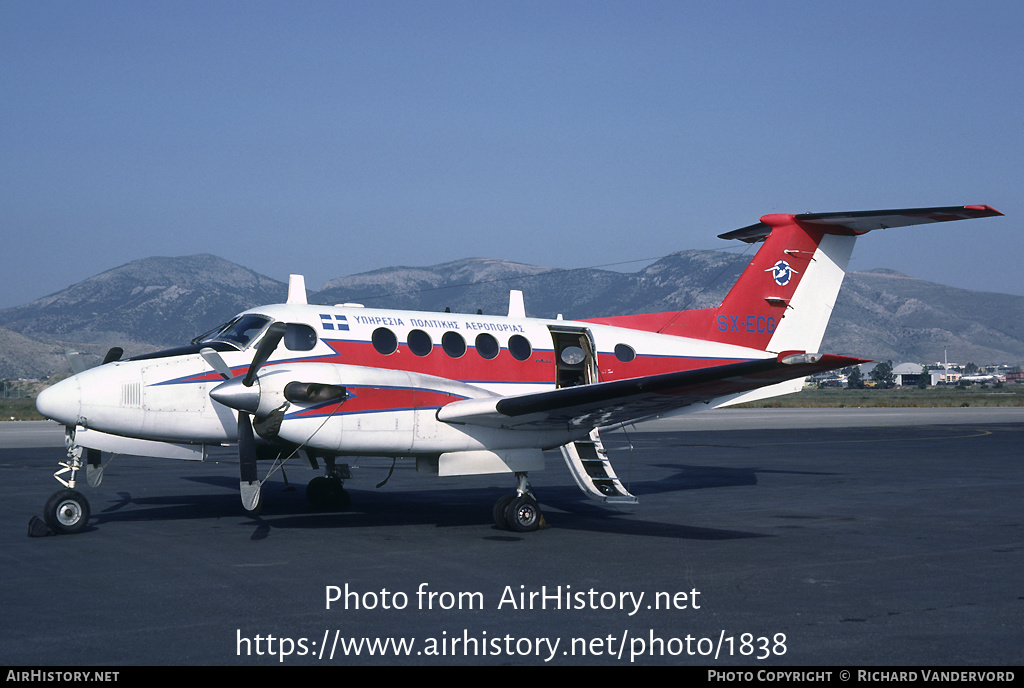 Aircraft Photo of SX-ECG | Beech 200 Super King Air | Ypiresia Politikis Aeroporias - Hellenic C.A.A. | AirHistory.net #1838