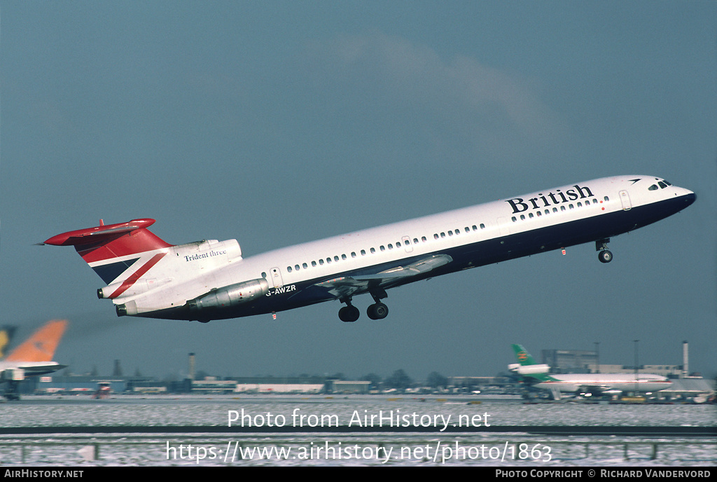 Aircraft Photo Of G-AWZR | Hawker Siddeley HS-121 Trident 3B | British ...