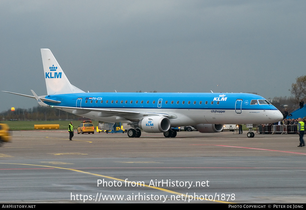 Aircraft Photo of PH-EZA | Embraer 190STD (ERJ-190-100STD) | KLM Cityhopper | AirHistory.net #1878