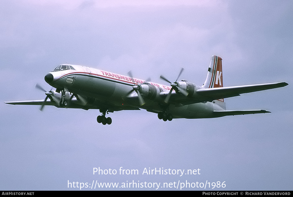 Aircraft Photo of G-AZKJ | Canadair CL-44D4-2 | Transmeridian Air Cargo | AirHistory.net #1986