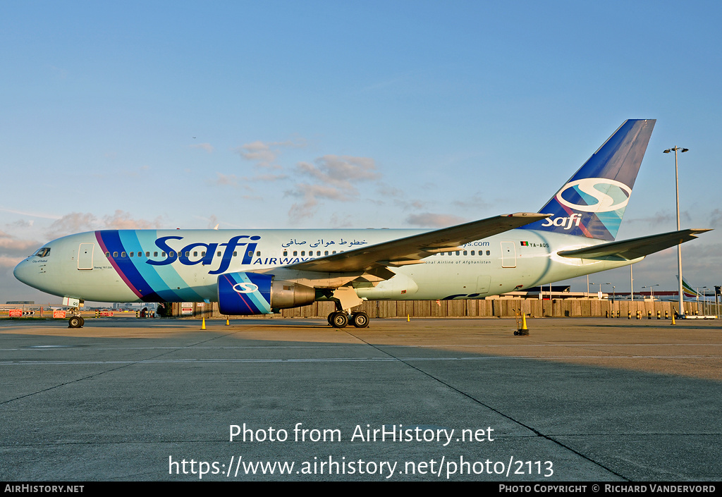 Aircraft Photo of YA-AQS | Boeing 767-2J6/ER | Safi Airways | AirHistory.net #2113