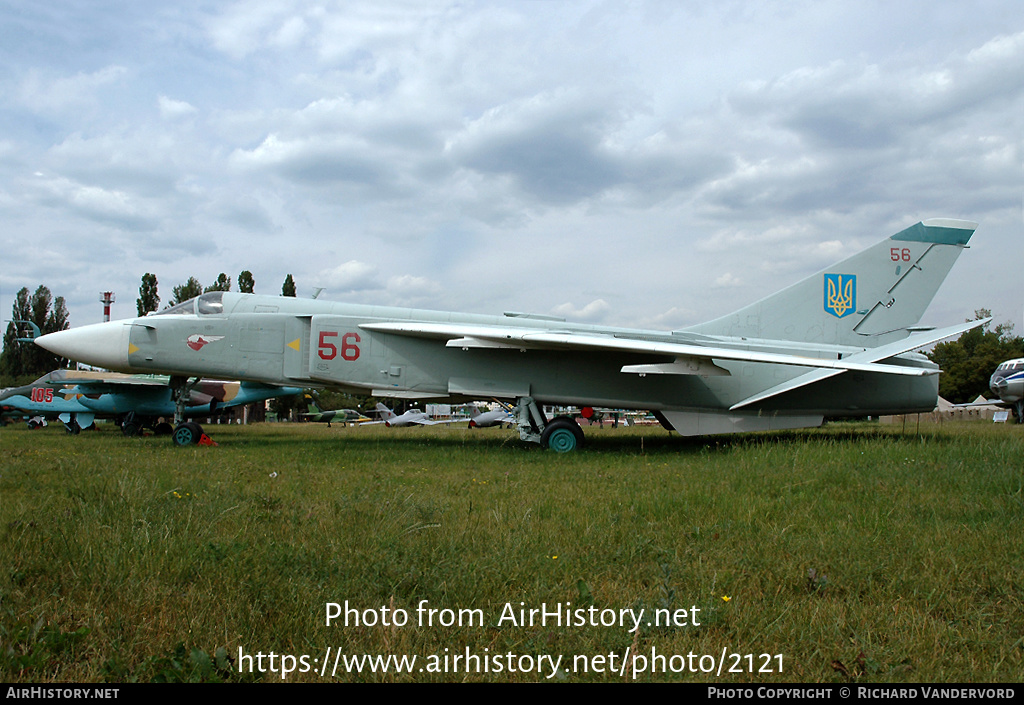 Aircraft Photo of 56 red | Sukhoi Su-24M2 | Ukraine - Air Force | AirHistory.net #2121