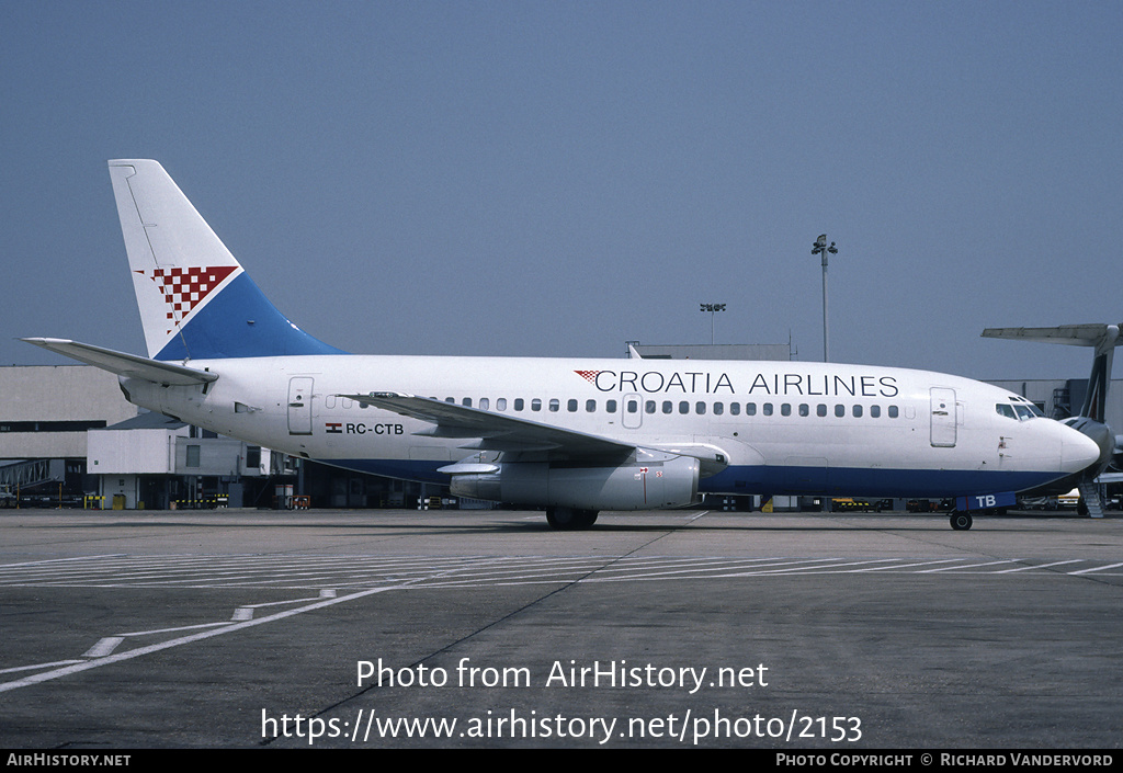 Aircraft Photo of RC-CTB | Boeing 737-230/Adv | Croatia Airlines | AirHistory.net #2153