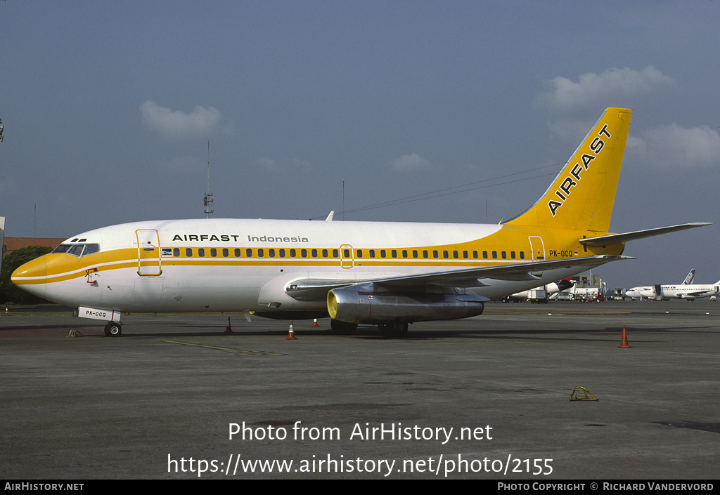 Aircraft Photo of PK-OCQ | Boeing 737-2Q8/Adv | Airfast | AirHistory.net #2155