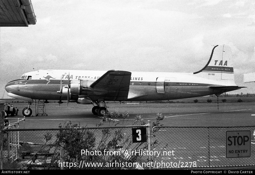 Aircraft Photo of VH-TAB | Douglas DC-4-1009 | Trans-Australia Airlines - TAA | AirHistory.net #2278