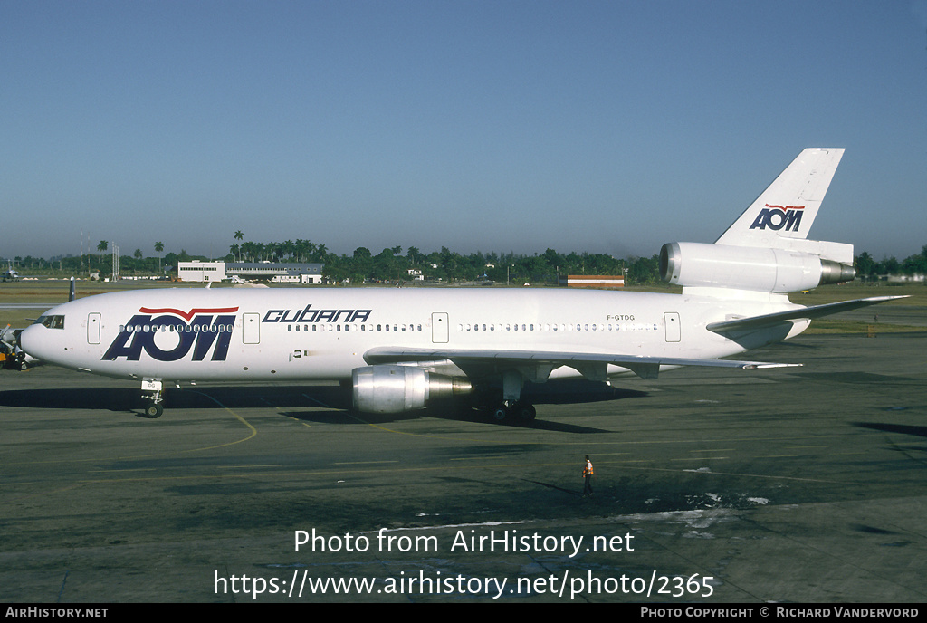 Aircraft Photo of F-GTDG | McDonnell Douglas DC-10-30 | AOM French Airlines | AirHistory.net #2365