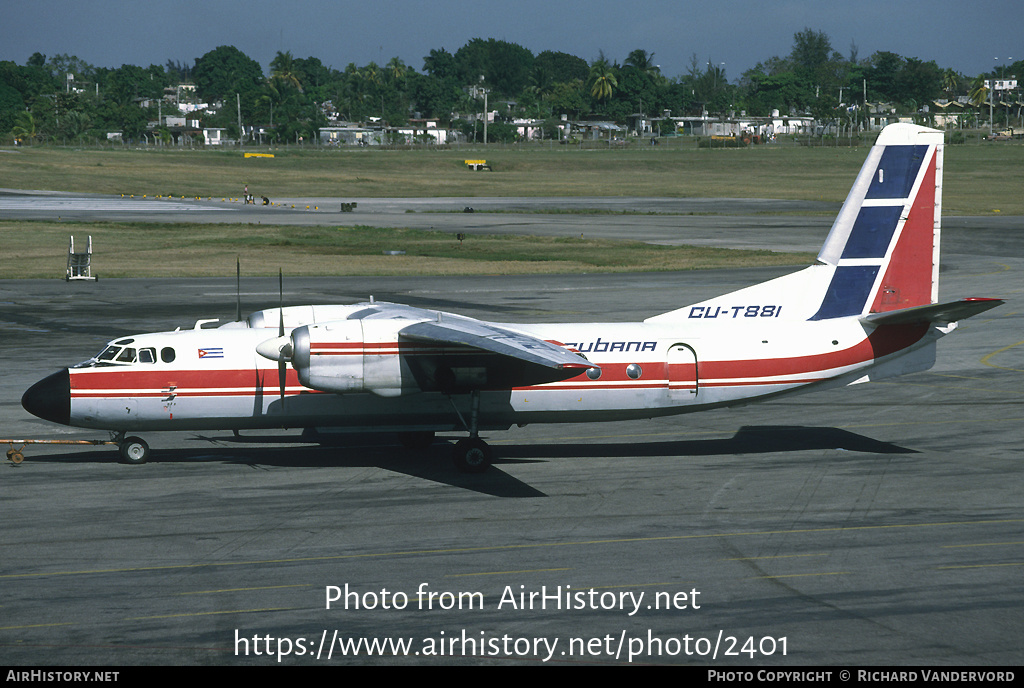 Aircraft Photo of CU-T881 | Antonov An-24V | Cubana | AirHistory.net #2401