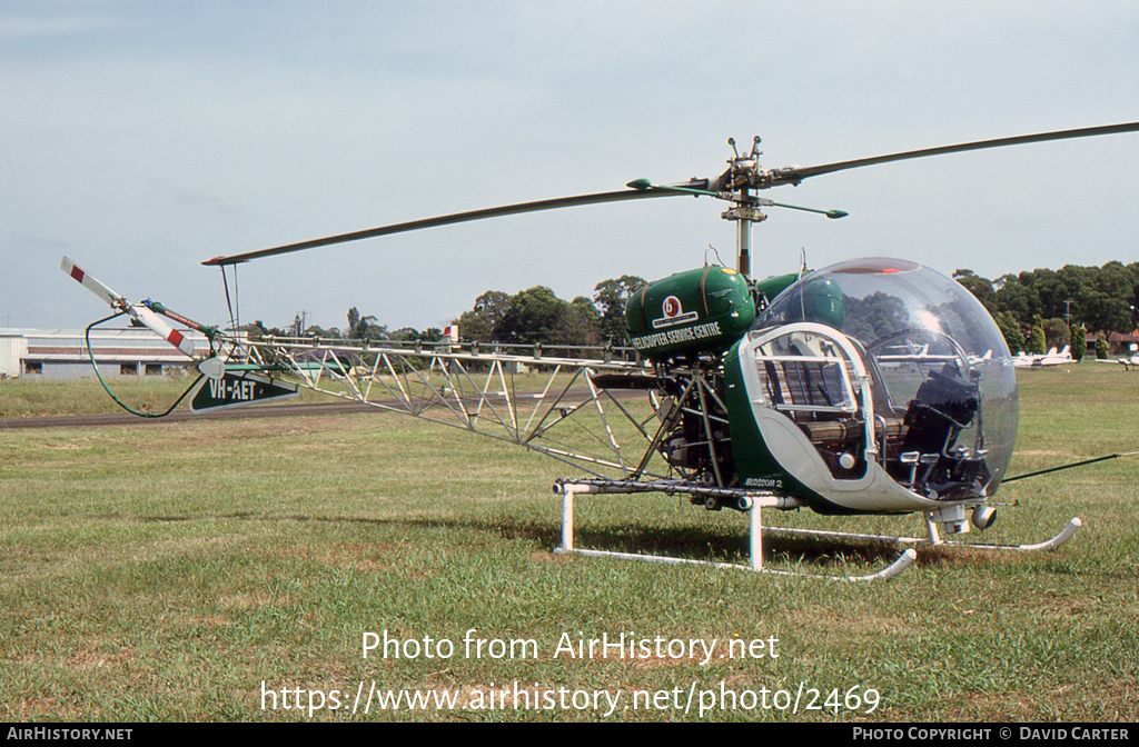 Aircraft Photo of VH-AET | Bell 47G-5A | Helicopter Service Centre | AirHistory.net #2469