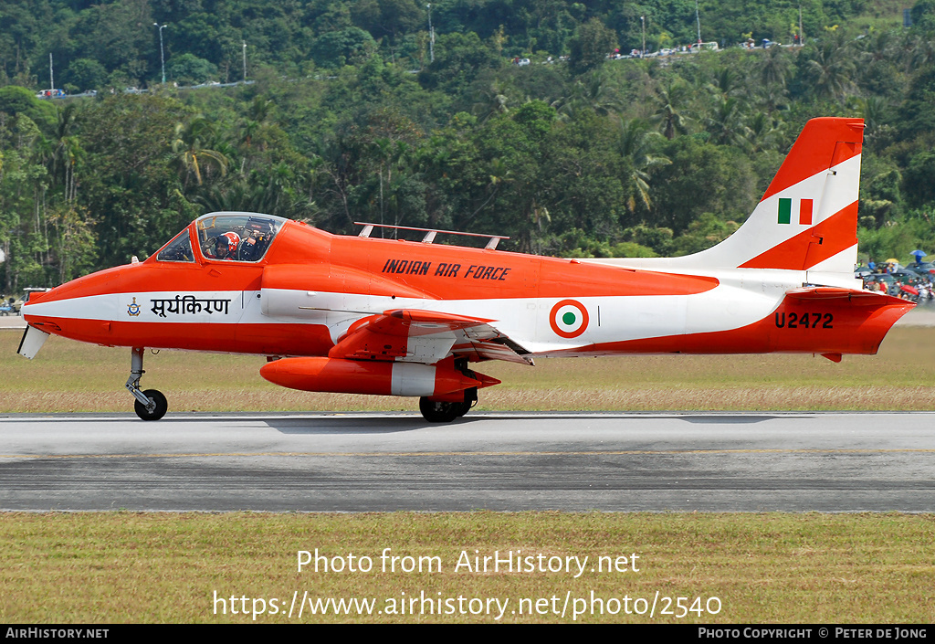 Aircraft Photo of U2472 | Hindustan HJT-16 Kiran II | India - Air Force | AirHistory.net #2540