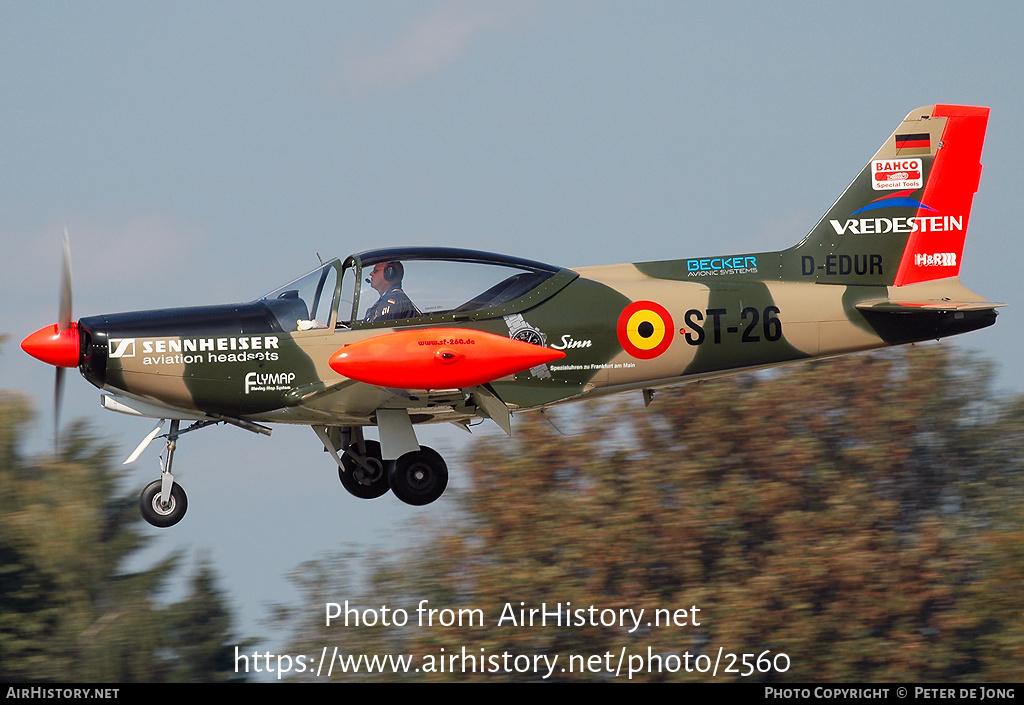 Aircraft Photo of D-EDUR / ST-26 | SIAI-Marchetti SF-260 | Sennheiser Aviation Headsets | Belgium - Air Force | AirHistory.net #2560