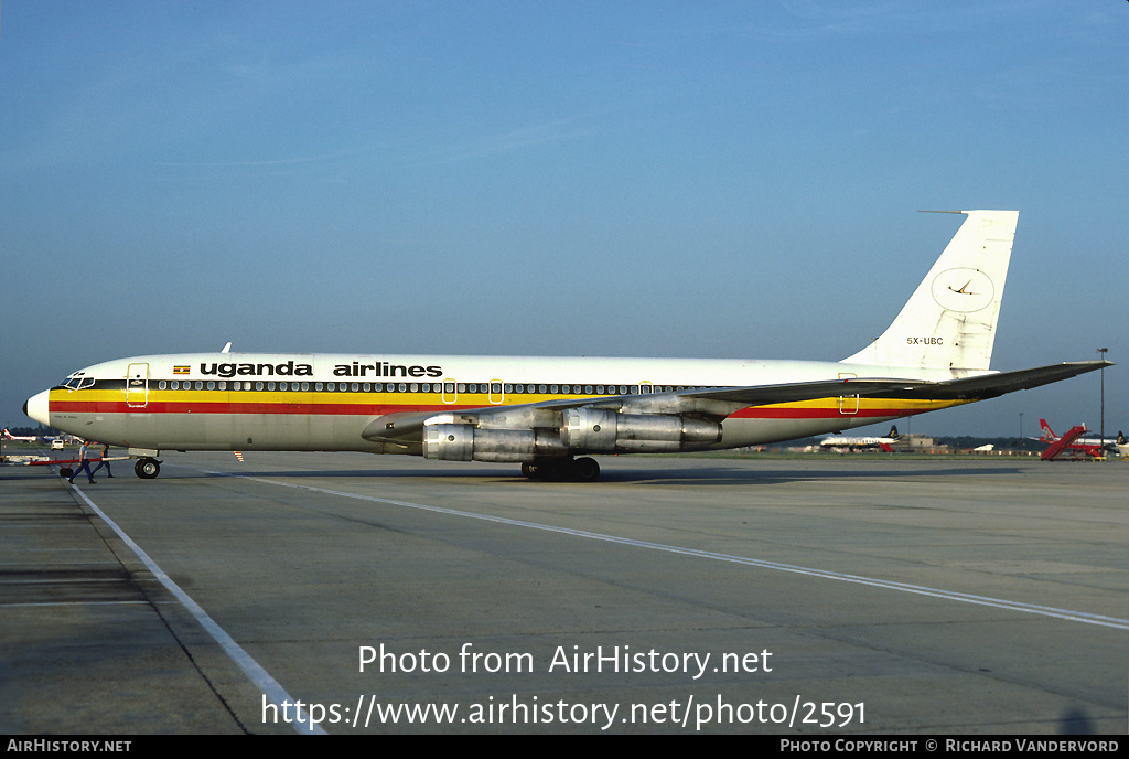 Aircraft Photo of 5X-UBC | Boeing 707-338C | Uganda Airlines | AirHistory.net #2591